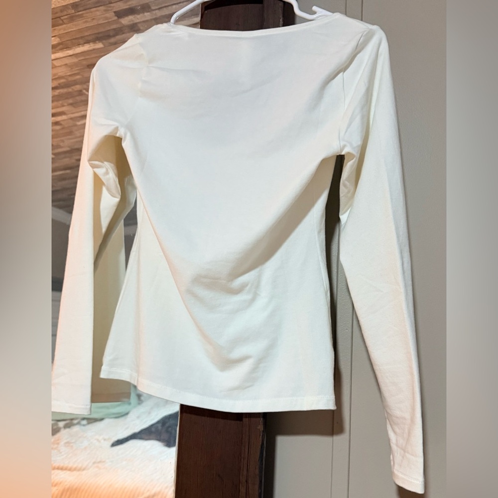SKIMS NWT Cotton Jersey Scoop Neck Long Sleeve - Picture 6 of 6